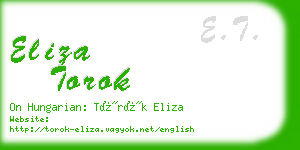 eliza torok business card
